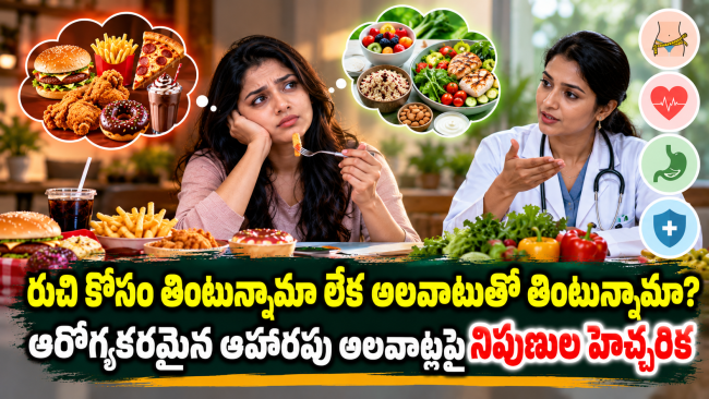 రుచి కోసం తింటున్నామా లేక అలవాటుతో తింటున్నామా? ఆరోగ్యకరమైన ఆహారపు అలవాట్లపై నిపుణుల హెచ్చరిక