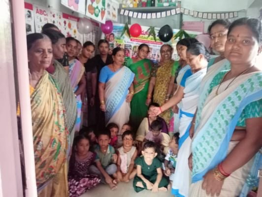 ఖండవల్లి అంగన్వాడీలో ప్రధానమంత్రి మాతృ వందన యోజనపై అవగాహన