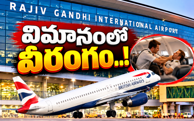 ఎమర్జెన్సీ డోర్ తెరిచేందుకు ప్రయాణికుడి యత్నం..శంషాబాద్‌ ఎయిర్‌పోర్టులో హై టెన్షన్‌: 
