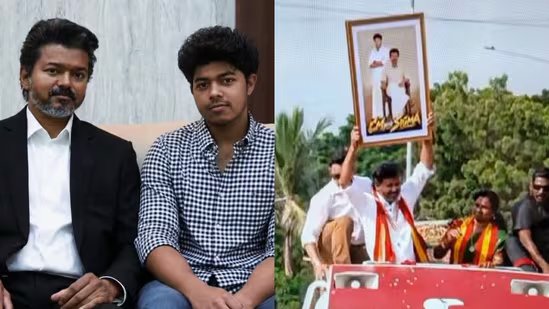 కొడుకు సినిమా పోస్టర్‌ను గర్వంగా ప్రదర్శించిన తమిళనాడు సీఎం విజయ్.. మధురాంతకం రోడ్‌షోలో అరుదైన దృశ్యం!