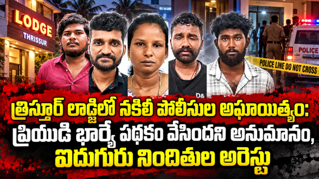 త్రిస్సూర్ లాడ్జిలో నకిలీ పోలీసుల అఘాయిత్యం: ప్రియుడి భార్యే పథకం వేసిందని అనుమానం, ఐదుగురు నిందితుల అరెస్టు