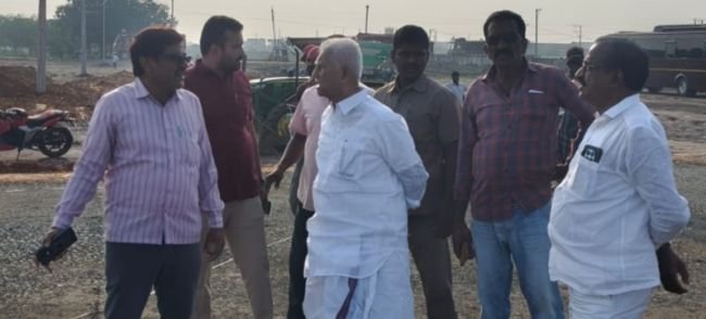 సిఎం, డిప్యూటీ సీఎంల పర్యటనకు ఏర్పాట్లు, హెలిప్యాడ్ పనులను పరిశీలించిన ఎమ్మెల్యే నంద్యాల వరదరాజుల రెడ్డి