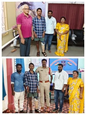 కాలు కోల్పోయిన కూలికి మానవతా హస్తం