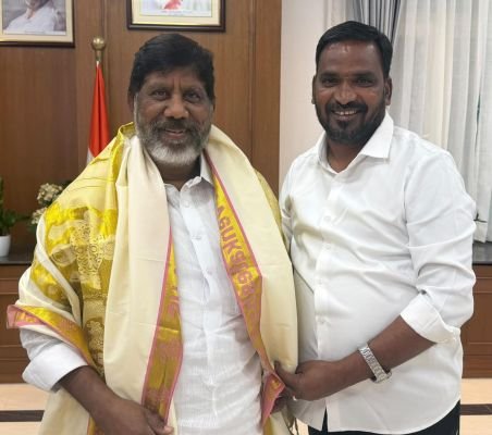 ఉపముఖ్యమంత్రి, మంత్రులను మర్యాదపూర్వకంగా కలిసిన  ప్రభుత్వ విప్ బీర్ల ఐలయ్య