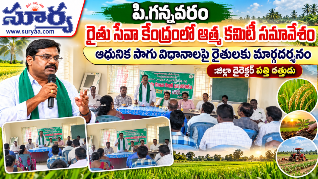 ఆధునిక సాగు విధానాలపై రైతులకు మార్గదర్శనం :జిల్లా డైరెక్టర్ పత్తి దత్తుడు
