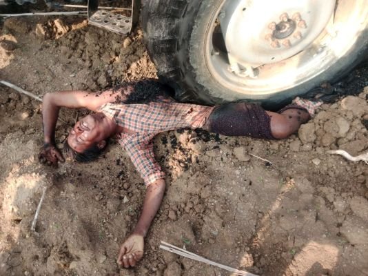 దుక్కి దున్నుతూ ట్రాక్టర్ కిందపడి డ్రైవర్ మృతి.