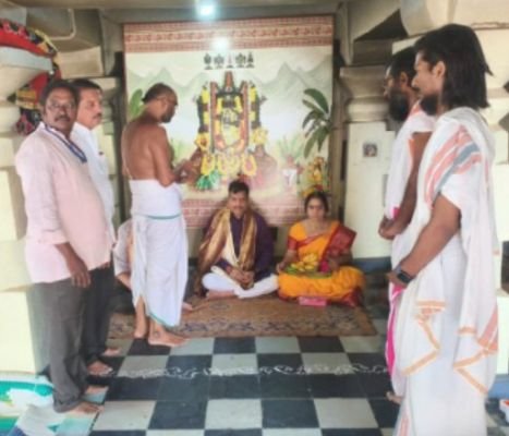 శ్రీ శోభనాచల వ్యాగ్రా లక్ష్మీనరసింహస్వామిని దర్శించుకున్న లోకాయుక్త జస్టిస్ టి. మల్లికార్జునరావు
