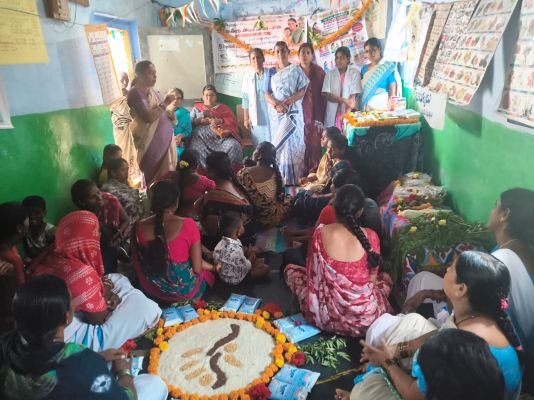 ఎల్బండ సచివాలయంలో ఘనంగా 'పోషణ్ మా' ఉత్సవాలు