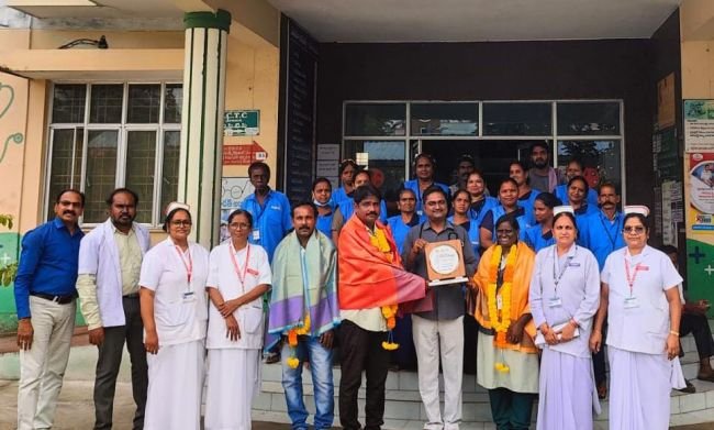 ప్రభుత్వ ఏరియా ఆసుపత్రి కి స్వచ్ఛాంధ్ర అవార్డు 