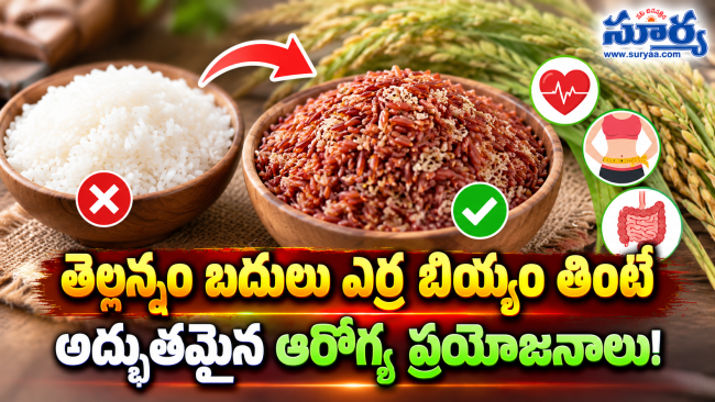 తెల్లన్నం బదులు ఎర్ర బియ్యం తింటే అద్భుతమైన ఆరోగ్య ప్రయోజనాలు!