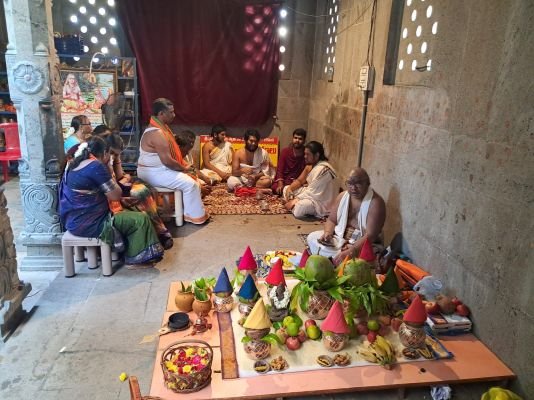 సింగరకొండ అంజన్న క్షేత్రంలో వరుణ యాగం.