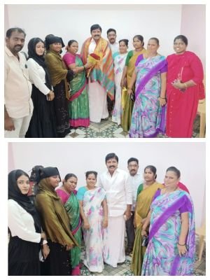 మన్నెమాల సుకుమార్ రెడ్డిని కలిసిన 14, 15 వార్డుల వీర మహిళలు