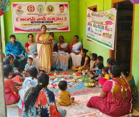 అంగన్వాడీ కేంద్రాల్లో తాజా వేడి భోజనం