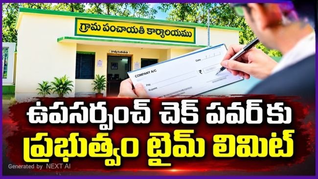 ఉప సర్పంచ్ లకు చెక్ పవర్... - సర్పంచ్ చెక్ పై సంతకం చేశాక వారంలో ఉప సర్పంచ్ చేయాల్సిందే
