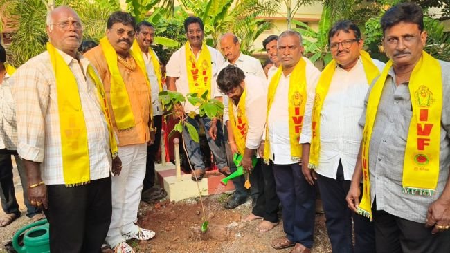 మొక్కలు నాటిన ఐవిఎఫ్ రాష్ట్ర అధ్యక్షులు 