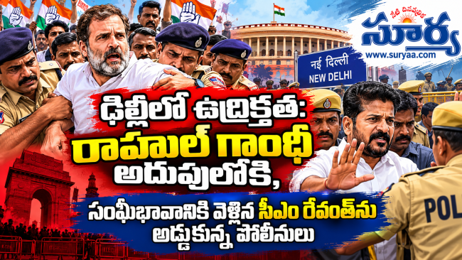 ఢిల్లీలో ఉద్రిక్తత: రాహుల్ గాంధీ అదుపులోకి, సంఘీభావానికి వెళ్లిన సీఎం రేవంత్‌ను అడ్డుకున్న పోలీసులు