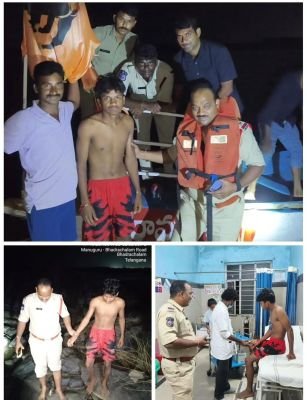 గోదావరిలో దూకిన దుమ్ముగూడెం యువకుడు.