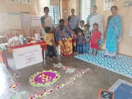 బసవరాజుపాలెం అంగన్వాడీ కేంద్రంలో ఘనంగా ఉత్సవం 