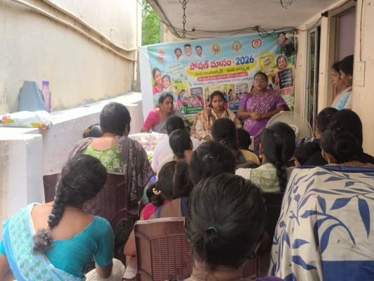 ఘనంగా జ్యోతి నగర్ అంగన్వాడి కేంద్రంలో ముగిసిన 9వ రాష్ట్రీయ పోషణ మాసోత్సవాలు