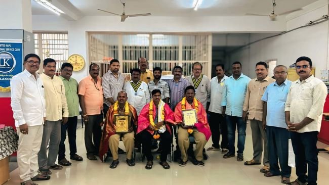 *పాలకొల్లులో ప్రపంచ తపాలా దినోత్సవ వేడుకలు.*  *తపాలా సిబ్బందికి యునైటెడ్ కాపు సర్వీస్ క్లబ్ ఘన సత్కారం.*