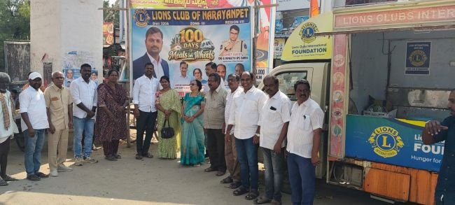 సేవకు మారుపేరు లయన్ రవికుమార్ గౌడ్ -- సెంచరీ పూర్తి చేసుకున్న మీల్స్ ఆన్ వీల్స్  -- నారాయణపేటలో వరుసగా 100రోజుల పాటు అన్నదానం