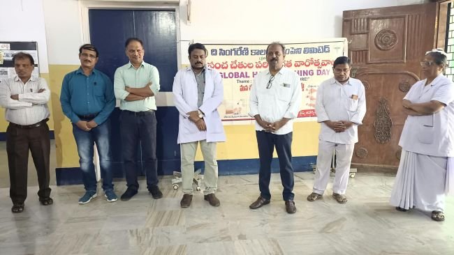రామకృష్ణాపూర్ ఏరియా ఆసుపత్రిలో చేతుల పరిశుభ్రతపై అవగాహన