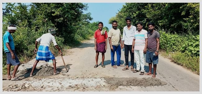 గోంట్లపేట్‌లో స్పీడ్ బ్రేకర్ల ఏర్పాటు