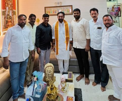 కేంద్ర మంత్ర కిషన్ రెడ్డిని కలిసిన సుదర్శన్ యాదవ్