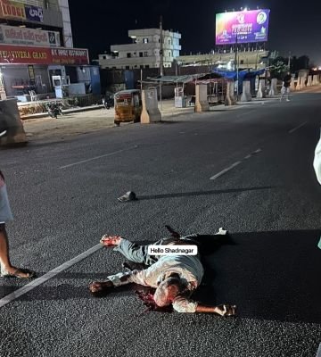 షాద్ నగర్ లో రోడ్డు ప్రమాదం... వ్యక్తి దుర్మరణం