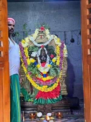గాయత్రి దేవి అవతారంలో భక్తులకు దర్శనమిచ్చిన రామగిరి గంగమ్మ తల్లి 