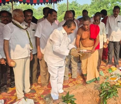  రూ 60  కోట్లతో విద్యుత్ సబ్ స్టేషన్ నిర్మాణానికి శంకుస్థాపన