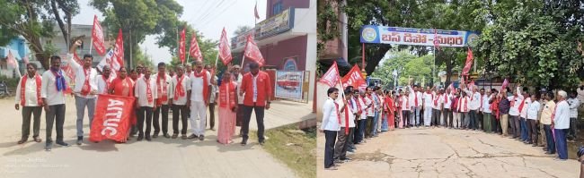 *టీజీఆర్టీసీ గుర్తింపు సంఘం ఎన్నికల్లో ఎంప్లాయిస్ యూనియన్ ఘన విజయం*    *మధిరలో విజయోత్సవ భారీ ర్యాలీ* 