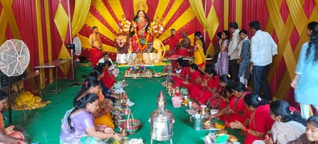 తారక రామ కాలనీలో ఘనంగా దుర్గా దేవి నవరాత్రి ఉత్సవాలు