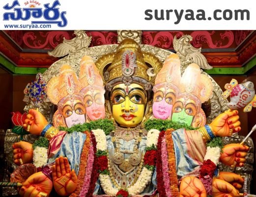 గాయత్రి దేవి అలంకరణలో శ్రీ మావుళ్ళమ్మ అమ్మవారు