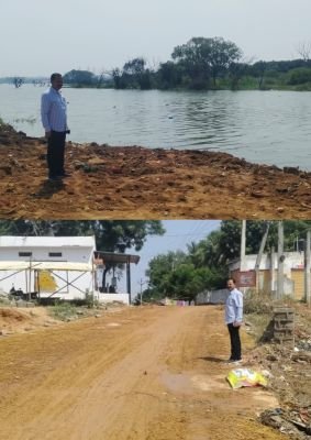 సూర్య ఎఫెక్ట్:...... జల్ పల్లి పెద్ద చెరువు వద్ద బతుకమ్మ ఆడేందుకు ఏర్పాట్లు 