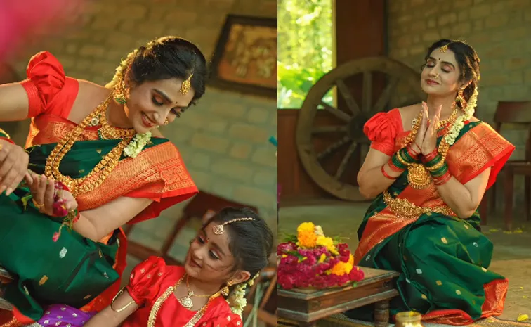 బతుకమ్మ వేడుకల్లో అదరగొట్టిన నటి లయా.. చీరకట్టులో మెరిసిపోతున్న రీ-ఎంట్రీ భామ!