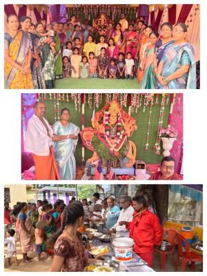 బెజ్జుర్‌లో భక్తిశ్రద్ధలతో నాలుగో రోజు పూజలు - అన్నదాన వితరణ
