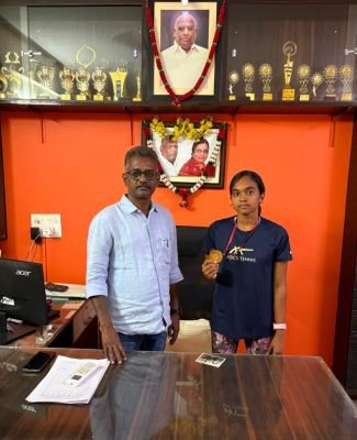 జాతీయ స్థాయి క్రీడలకు ఆర్ కె విద్యార్థిని ఎంపిక