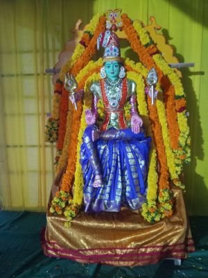 కాత్యాయని అలంకరణలో కనకదుర్గ అమ్మవారు.