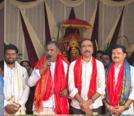 దేవీ నవరాత్రి వేడుకల్లో మంత్రి అడ్లూరి లక్ష్మణ్ కుమార్