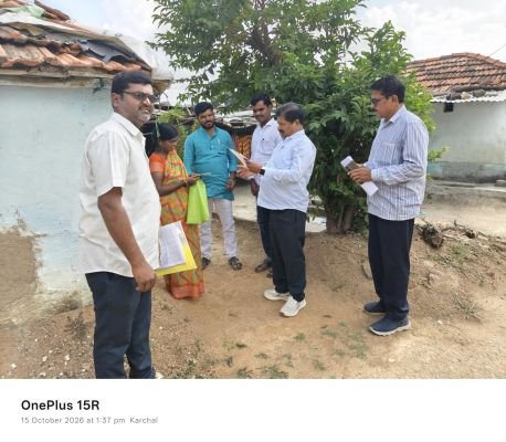 కర్చల్ గ్రామంలో నూతన పెన్షన్ల వెరిఫికేషన్  -జిల్లా పరిషత్ సీఈవో  జానకి రెడ్డి పరిశీలన  