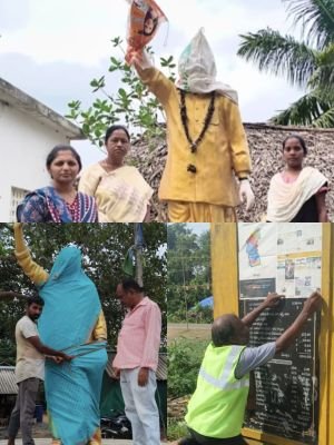 కోడ్ వచ్చింది... ఎస్.రాయవరంలో విగ్రహాలకు తెరపడింది!
