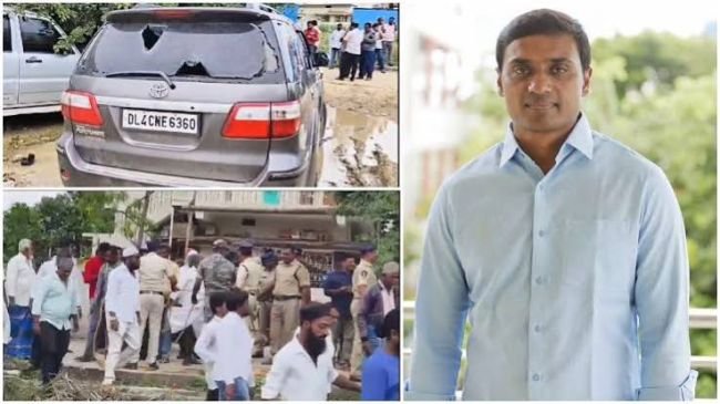  ఏపీలో హై టెన్షన్: టీడీపీ, వైసీపీ నేతల మధ్య రాళ్ల దాడి.. ఎంపీ మిథున్ రెడ్డి కారు ధ్వంసం!