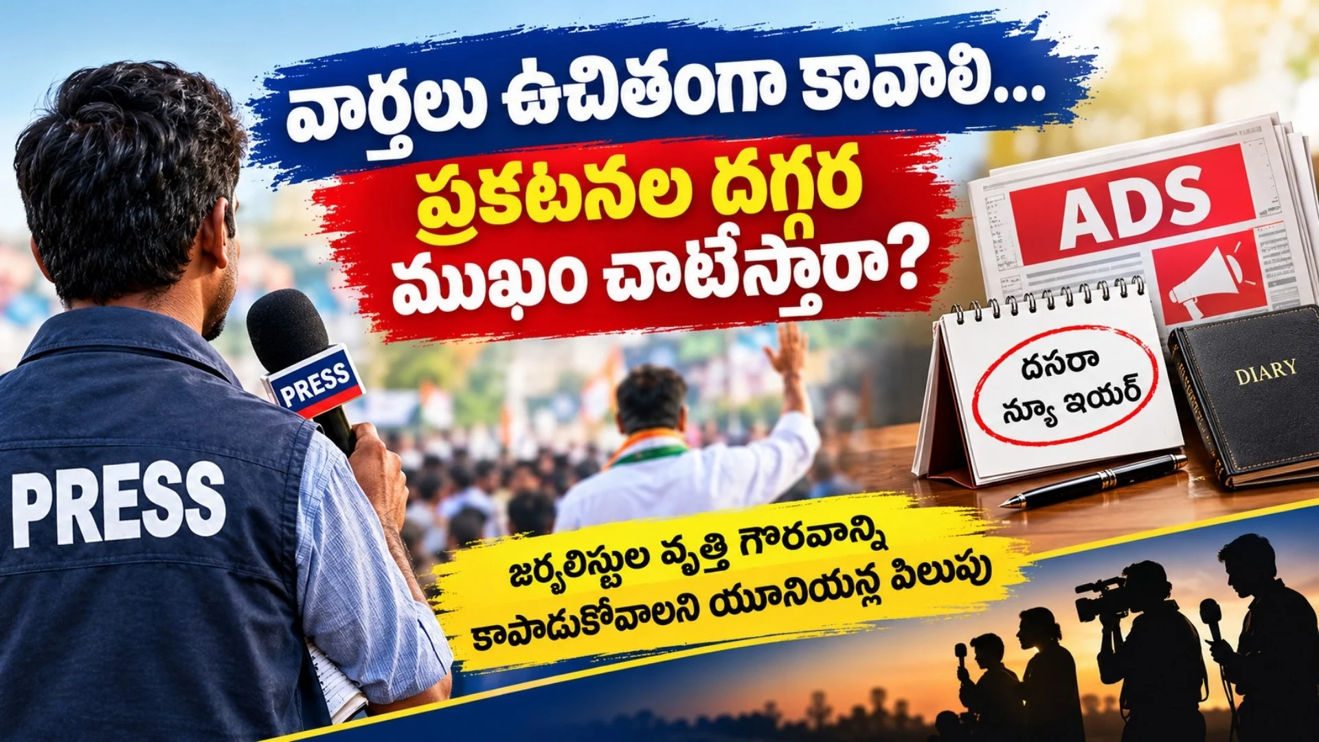 వార్తలు ఉచితంగా కావాలి... ప్రకటనల దగ్గర ముఖం చాటేస్తారా జర్నలిస్టుల ఆవేదన
