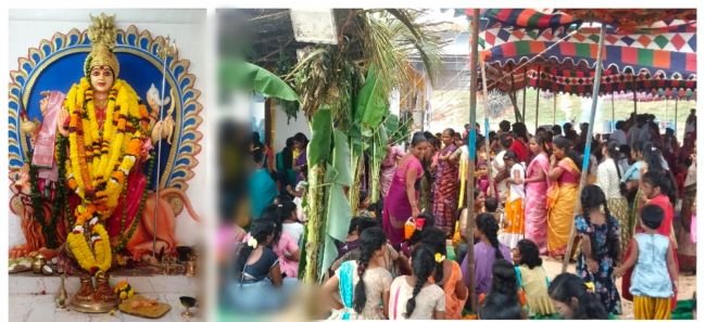 రేవుపోలవరం సముద్రతీరాన భక్తుల ఘోష మధ్య విజయ దుర్గమ్మ విగ్రహ ప్రతిష్ట!