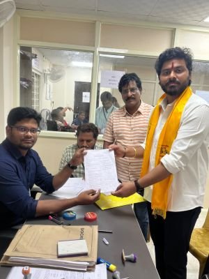 50వ వార్డు టిడిపి అభ్యర్థిగా నరవ పంకజ్ కుమార్ నామినేషన్