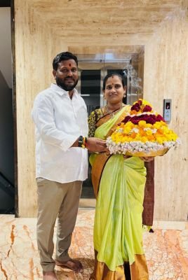 బతుకమ్మ సంబరాల్లో పాల్గొన్న నీలంమధు దంపతులు