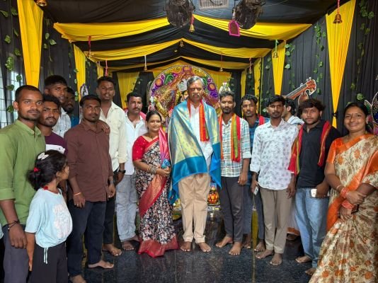 దుర్గామాత పూజల్లో పాల్గొన్న ఎమ్మెల్యే పల్లా రాజేశ్వర్ రెడ్డి