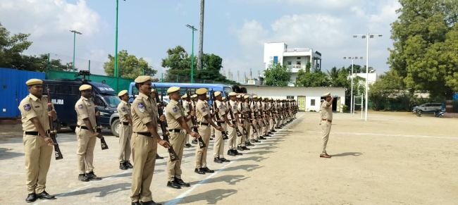 పోలీస్ అమరవీరుల దినోత్సవం సందర్భంగా స్మృతి పరేడ్ రిహార్సల్స్