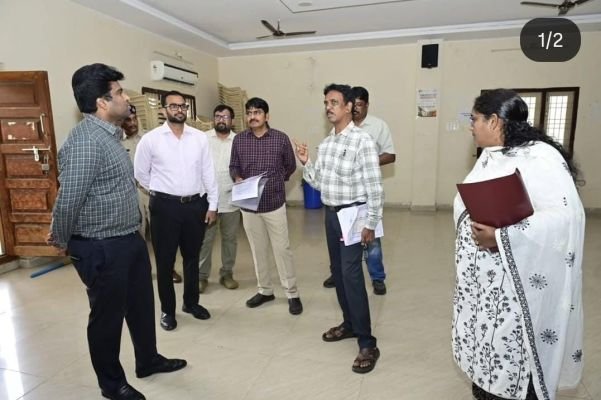 ఎన్నికల ఏర్పాట్లపై కలెక్టర్‌ పరిశీలన...!!